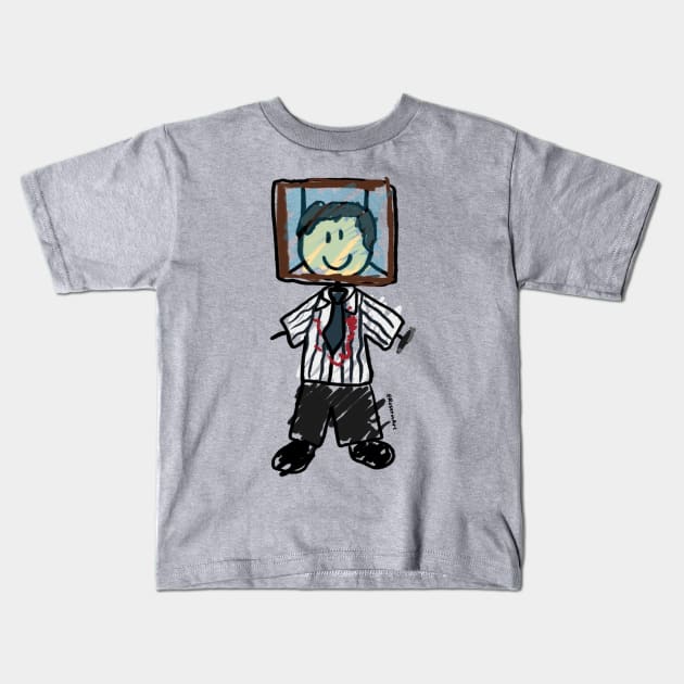 Strahm Stick Figure Kids T-Shirt by RoserinArt